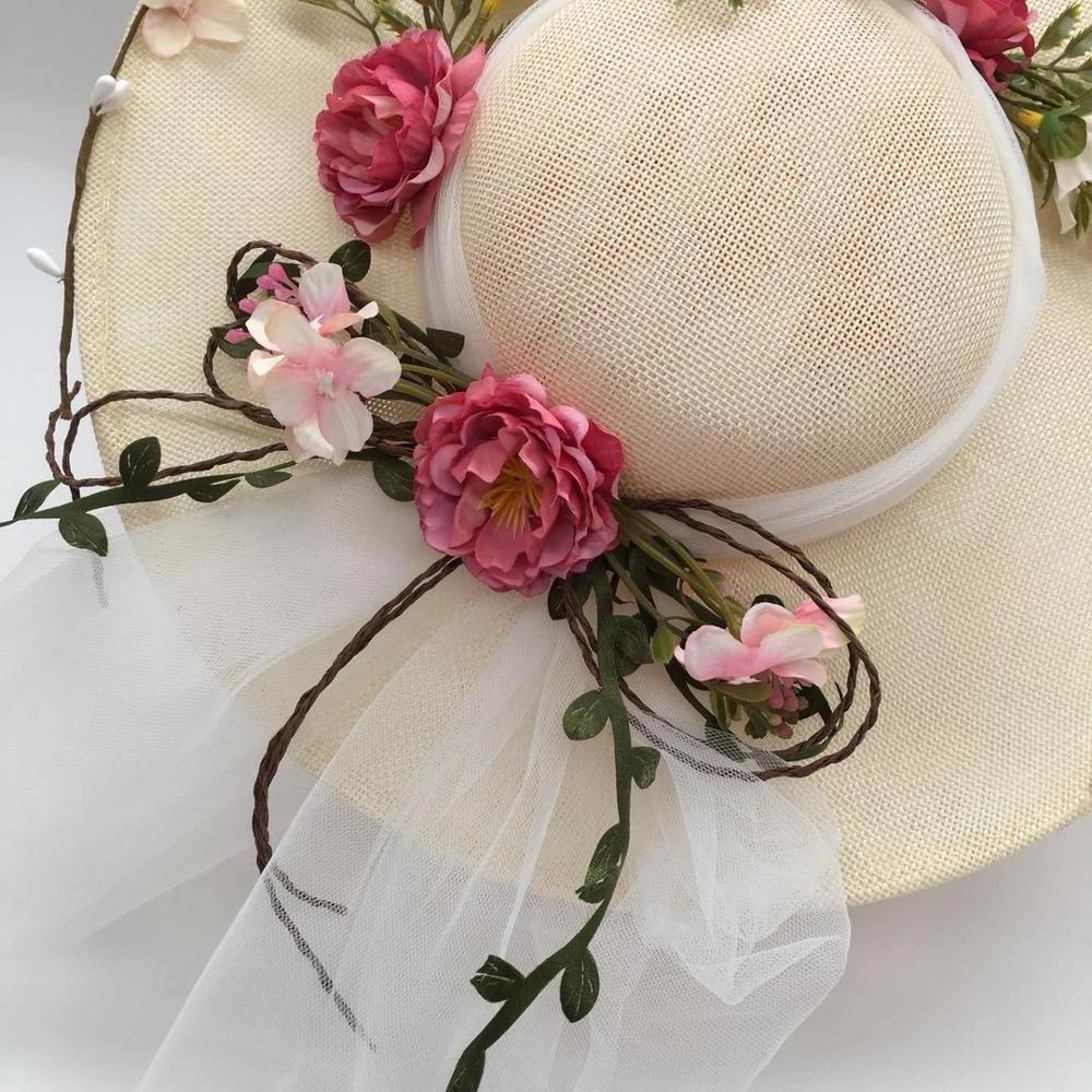 Wholesale Summer Holidays Ladies Wedding And Party Flower Hair Hairband Church Hats