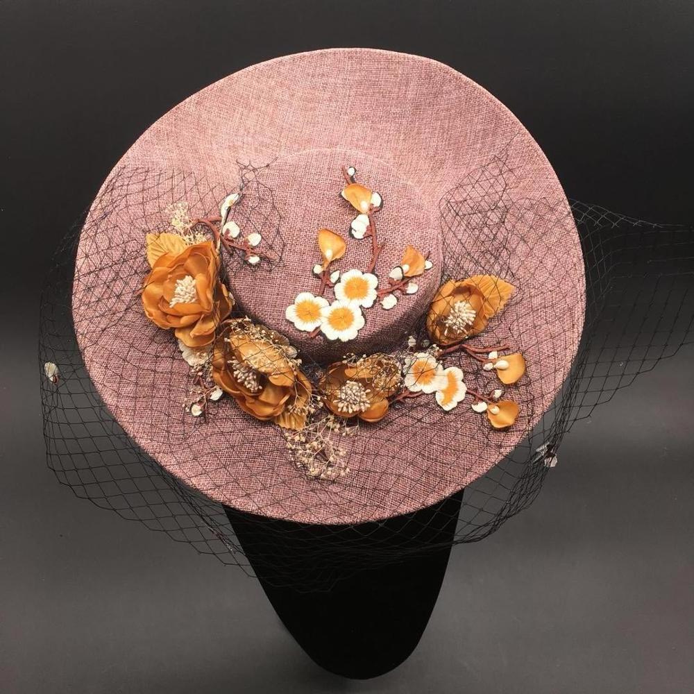 High Quality Design Ladies Flower Party Elegant Church Hat Fashion Hat For Women