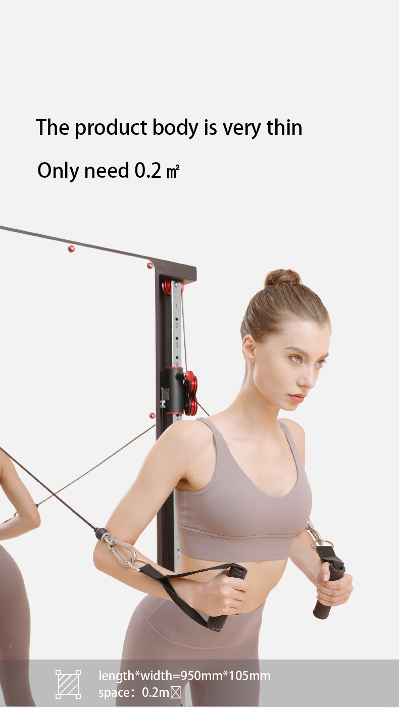 Strength Machine Smart Home Gym wall mounted mirror Cable Crossover Machine