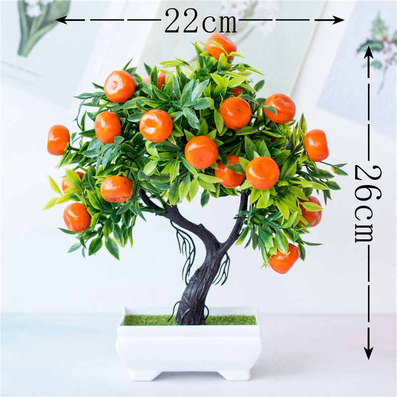 Chinese Style Orange Tree Bonsai Mini Table Tangerine Fruits Tree Potted