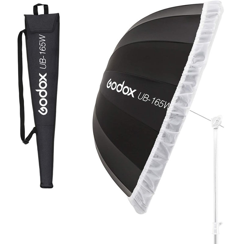 Godox UB-165W 65'' 165cm Parabolic Reflective Umbrella Umbrella with Diffuser Cover Cloth for Photo Studio Flash Speed Light