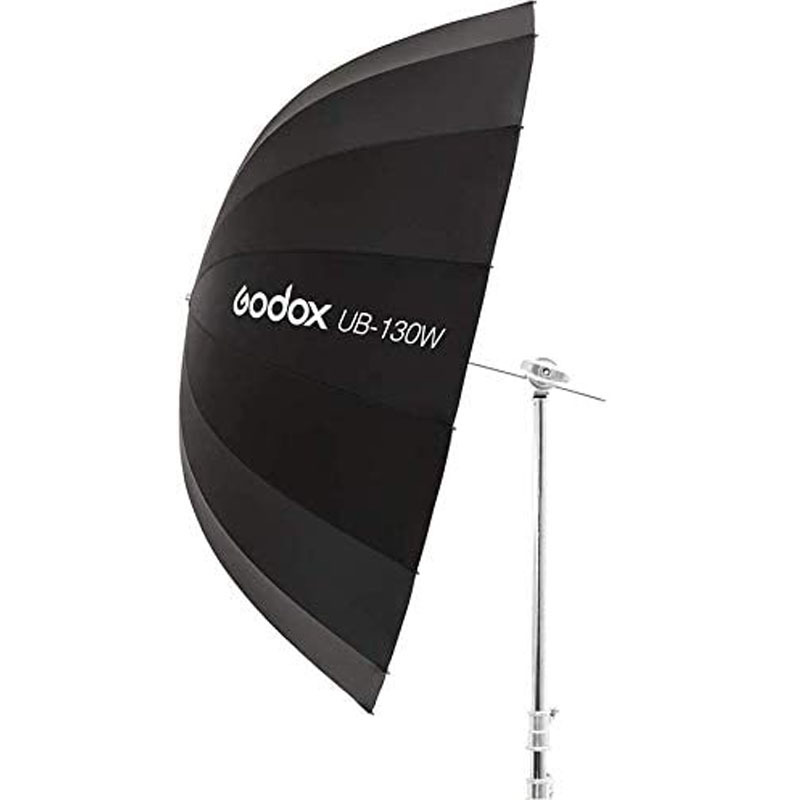 Godox UB-130W 51in 130cm Parabolic Black White Reflective Umbrella Studio Light Umbrella with Black Silver Diffuser Cover Cloth