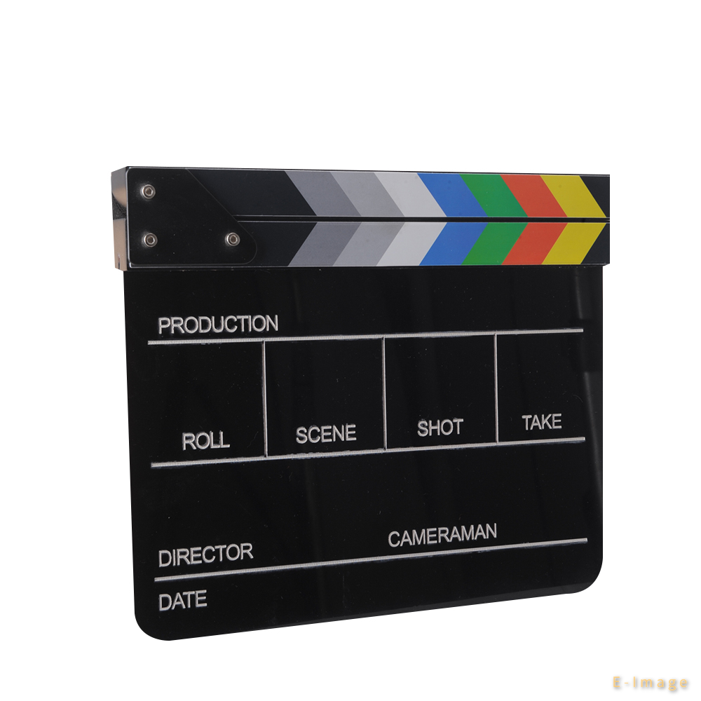 E-IMAGE ECB-02  acrylic black colorful  film movie director clap clapper board