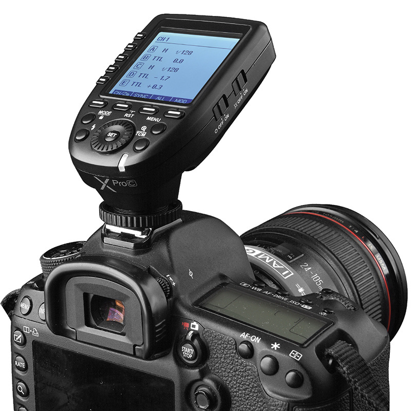 Godox Xpro-C E-TTL Flash Trigger Transmitter 2.4G Wireless X System for Outdoor and Studio Flashes camera