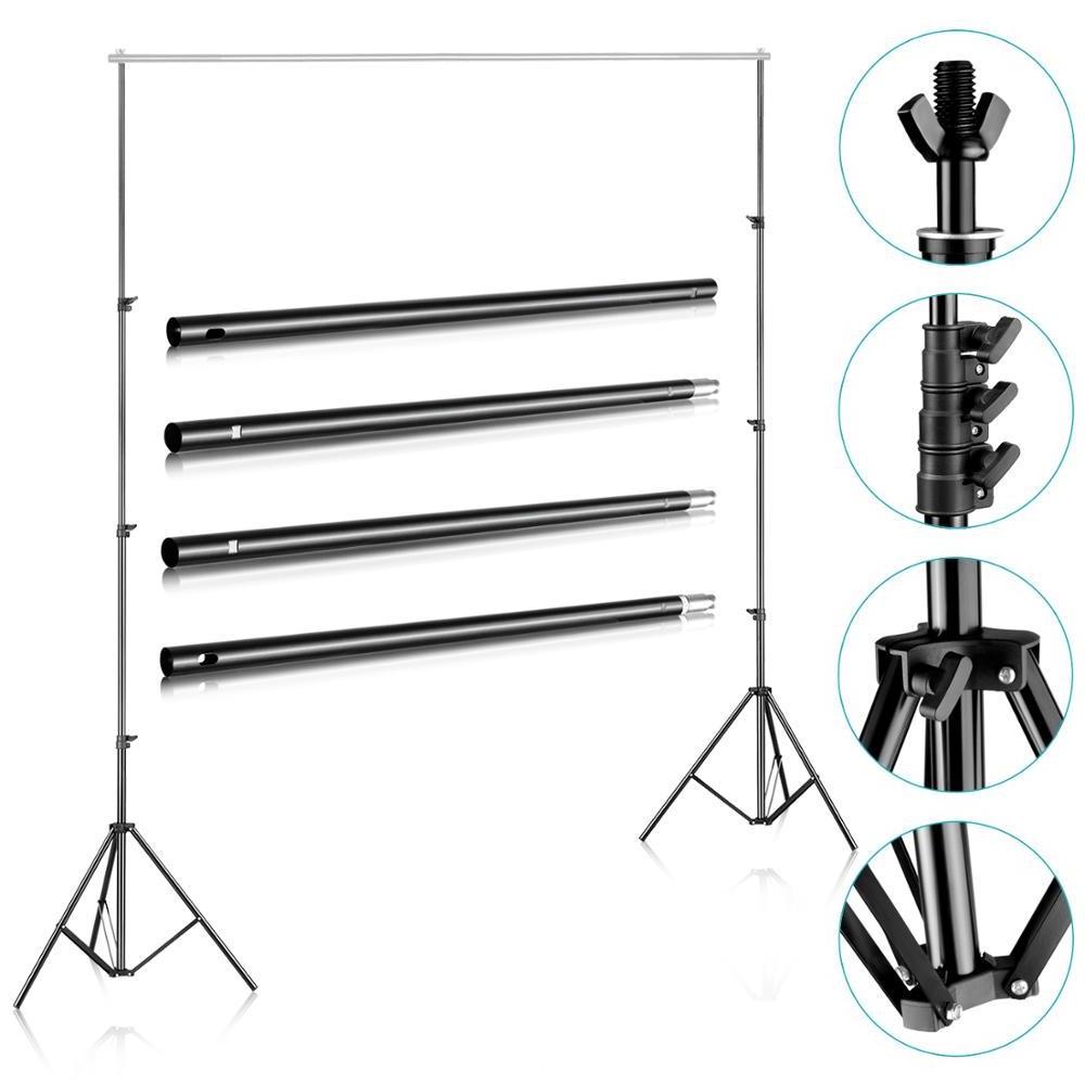 Photo Studio Backdrop Umbrella Lighting Light Kit Set + Background Support Stand Photography Backdrop Stand Kit