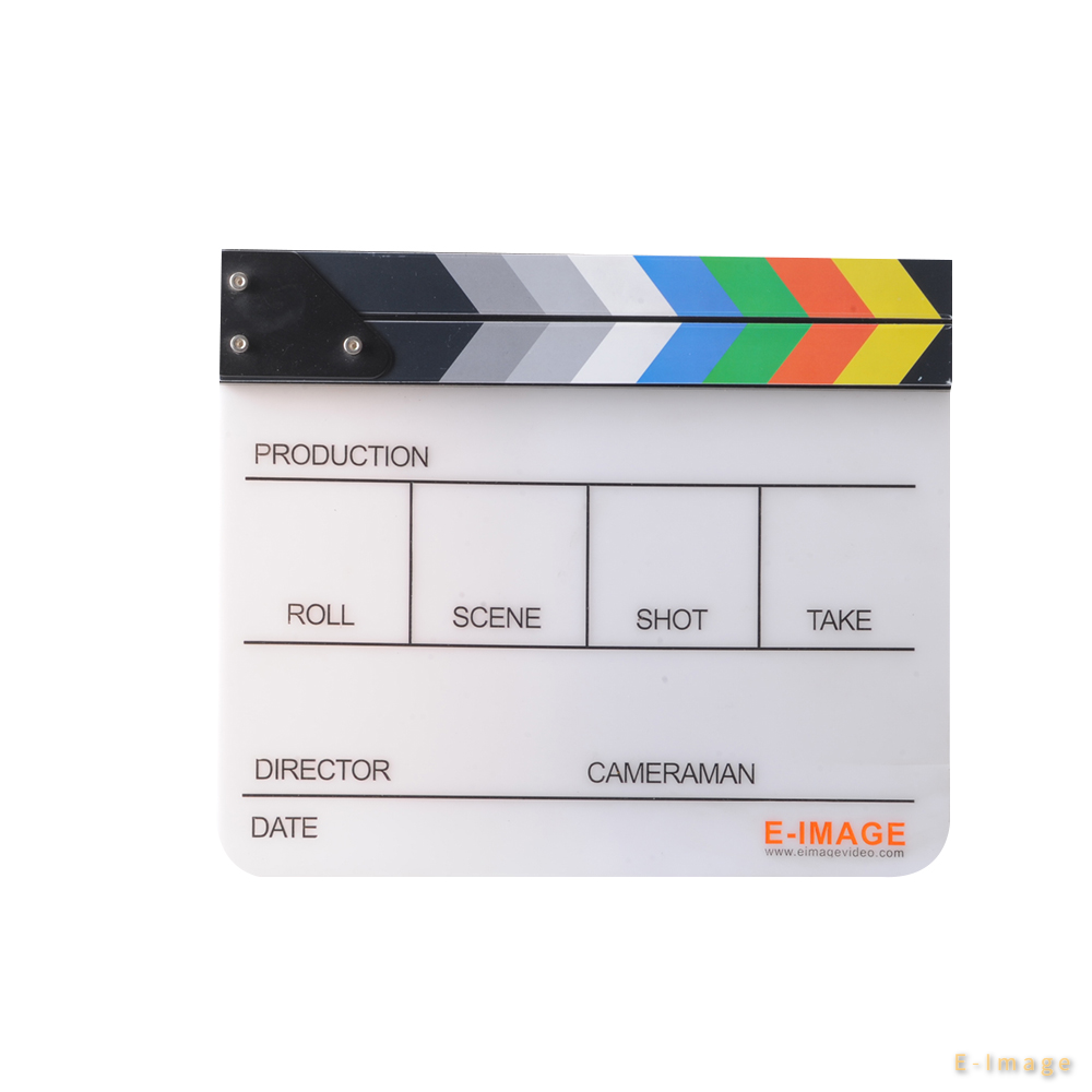 E-IMAGE ECB-04 Acrylic Professional ClapperBoard  For Movie Action Scene Director Film Clapperboard