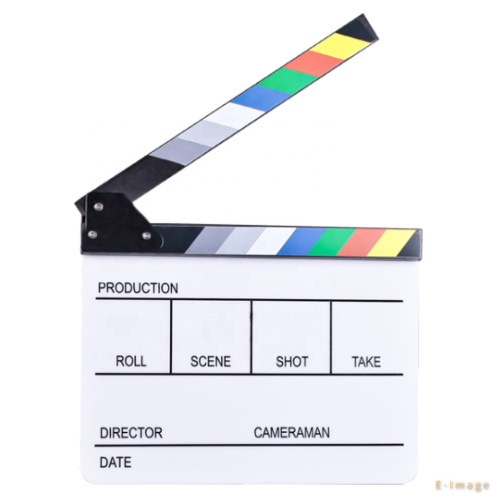 E-IMAGE ECB-04 Acrylic Professional ClapperBoard  For Movie Action Scene Director Film Clapperboard