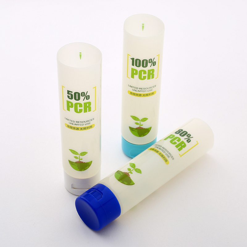 Packaging Facial Cleansing Body Lotion Spa Cosmetic Tube Eco-friendly 100% Recycle PCR Ocean Plastic 15/30/60/80/120ml Tube