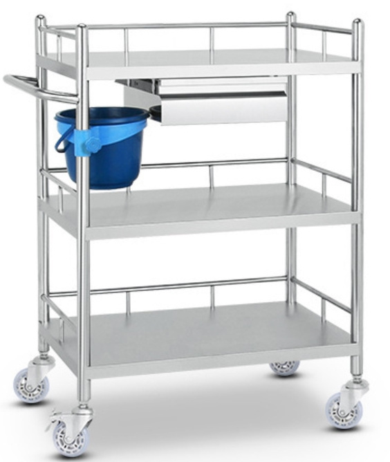 Hospital Surgical Instrument Trolley Stainless Steel Dressing Trolley