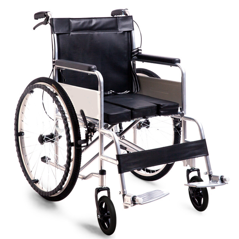 Latest Design Aluminum Material Solid Tire Foldable Portable Manual Lightweight Wheelchair