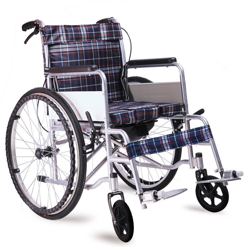 Latest Design Aluminum Material Solid Tire Foldable Portable Manual Lightweight Wheelchair