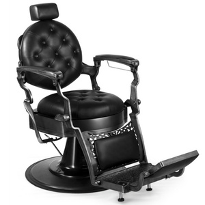 Hydraulic Hair Cutting Reclining Grooming Massage Chair Retro Salon Hairdressing Barber Chair