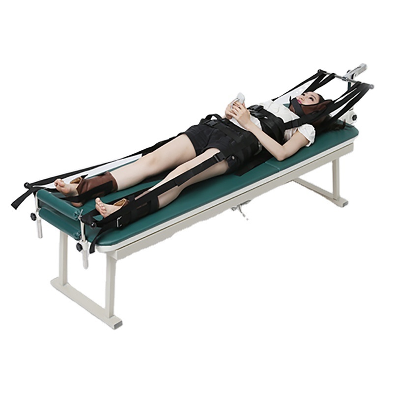 Hot Traction Device Hospital Cervical&Lumbar Electric Retractable Physiotherapy Traction Bed  Lumbar Traction Bed