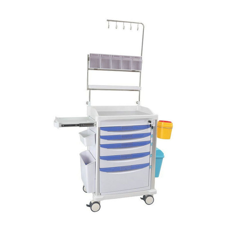 Factory Supplier Hospital Nursing Clinical Medicine Trolley ABS Crash Cart