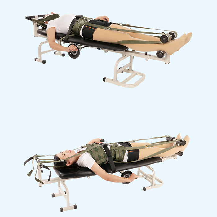 Medical Portable Orthopedic Traction Neck Stretcher Device Cervical Lumber Traction Bed