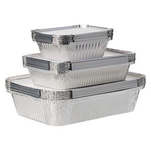 Disposable Aluminum Foil BBQ Rectangular Foil Tray