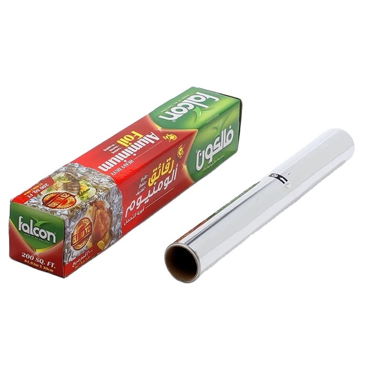 Metal Aluminum Tin Foil roll with Metal Cutter Box