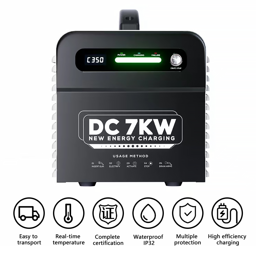 E-mingze level 3 7KW EV charger DC portable ev charging DC fast charging for tesla/BYD/GBT