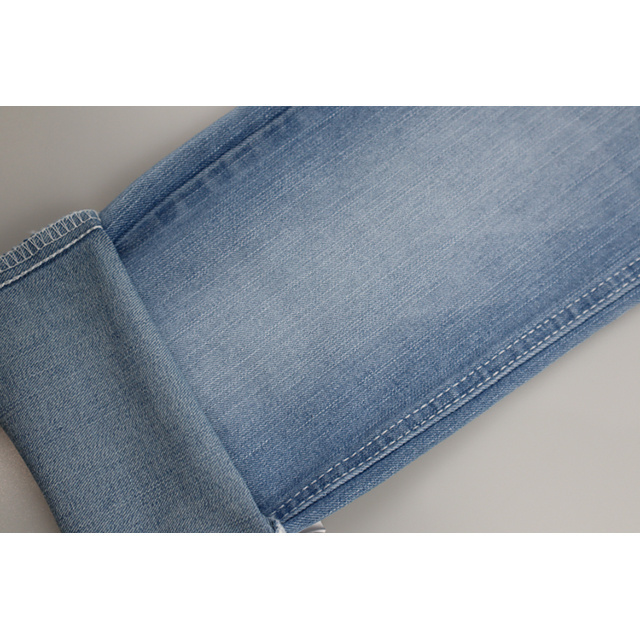 Wholesale good quality cotton warp slub dark blue color fabric for jeans