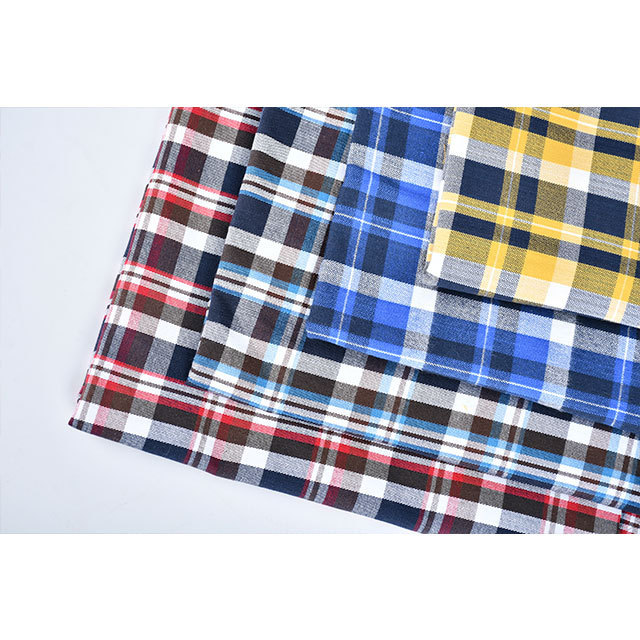 Stock lots yarn dyed plaids check polyester fabric for skirts shirt school uniform fabric