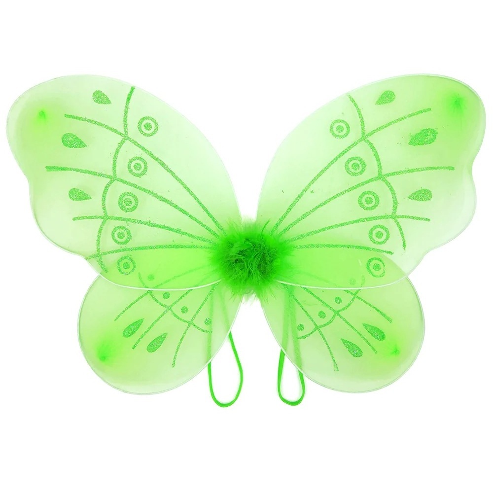 Costume Girls Fairy Princess Butterfly Princess Dress with Butterfly Wing Necklace Costume Sets for Kids Birthday Party