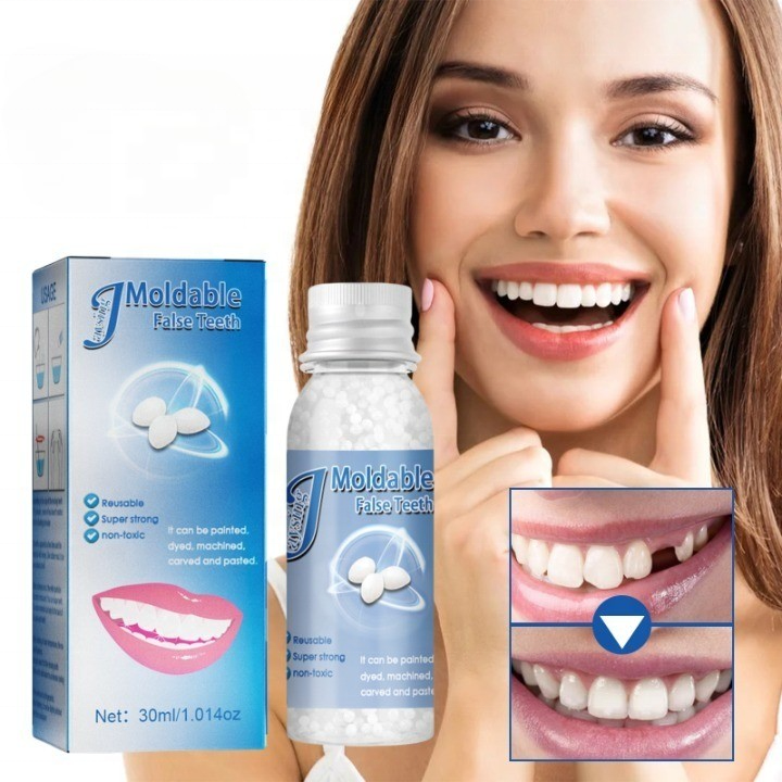 Jaysuing  Temporary Tooth Gaps Repair Glue Makeup DIY Role Play  Dentures False Teeth Acrylic  Dental  False Moldable Teeth