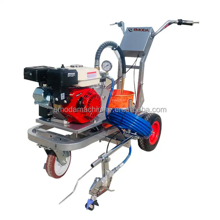 Hand Push Road Marking Machine Automatic Cold Paint Road Line Maker