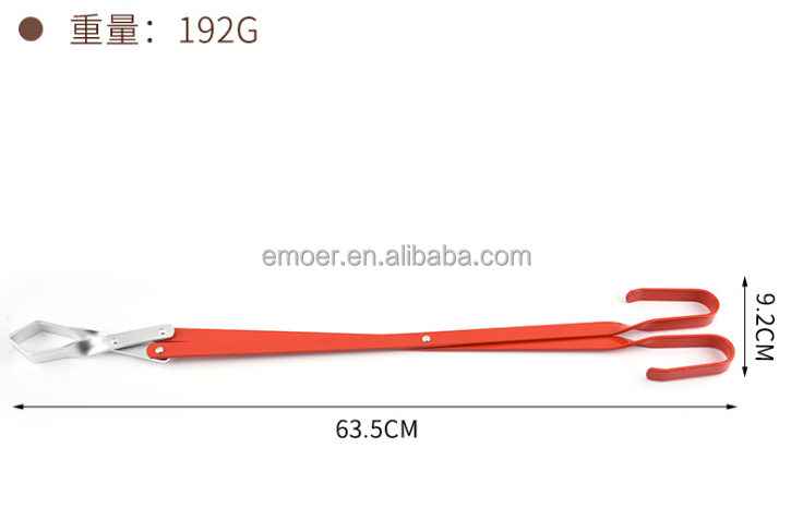 EMOER Fireplace Tongs Log Grabber Fired Wood Oven Coal Tongs