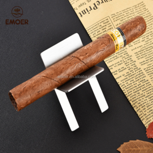 Customized Logo Stainless Steel Cigar Stand Holder