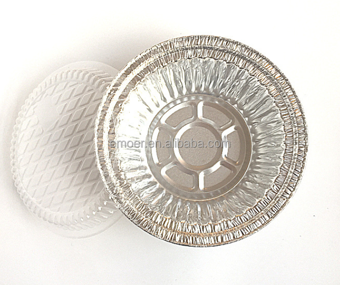 EMOER Aluminum Foil Plate Disposable Round Food Containers