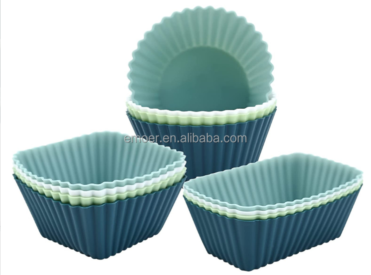 square rectangle round Silicone Cupcake Liners