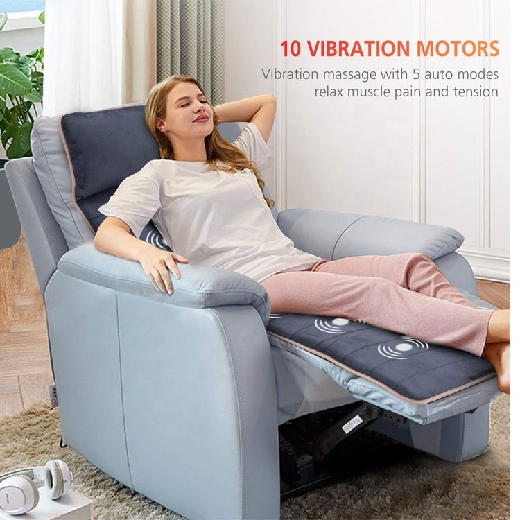 Electric Bed 10Vibrating Motors Therapy Heating Massager Mattress Full Body Vibration Massage Mat