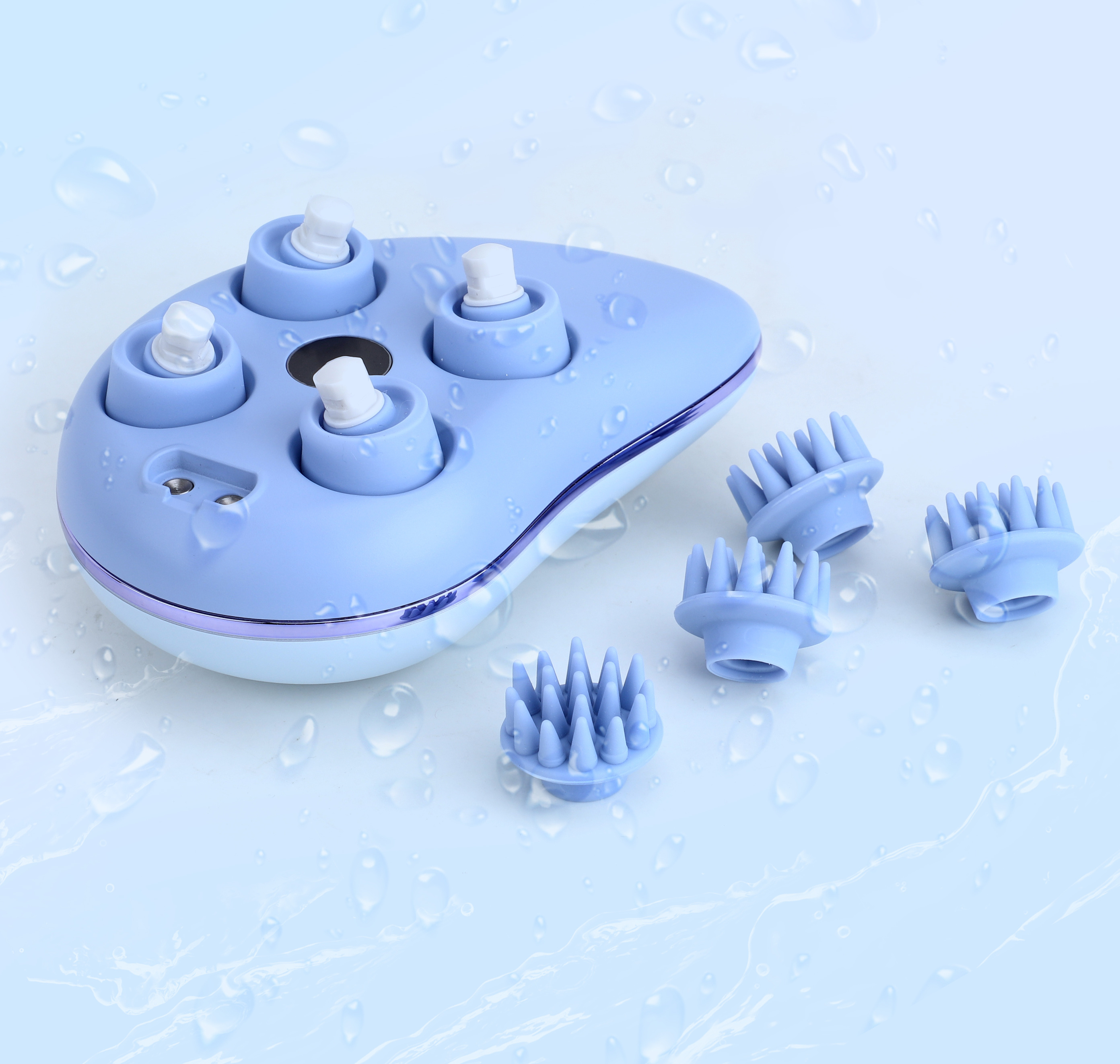 Emoka Hand Held Silicone Octopus Automatic Spider Heating Vibrating Scalp Electric Head Massager