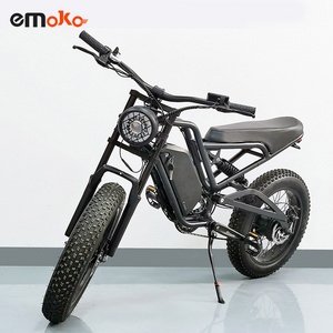 Emoko electric 20 inch off road fat tyre 48V max speed 50km 1000w motor adult bicycle electric motorcycle