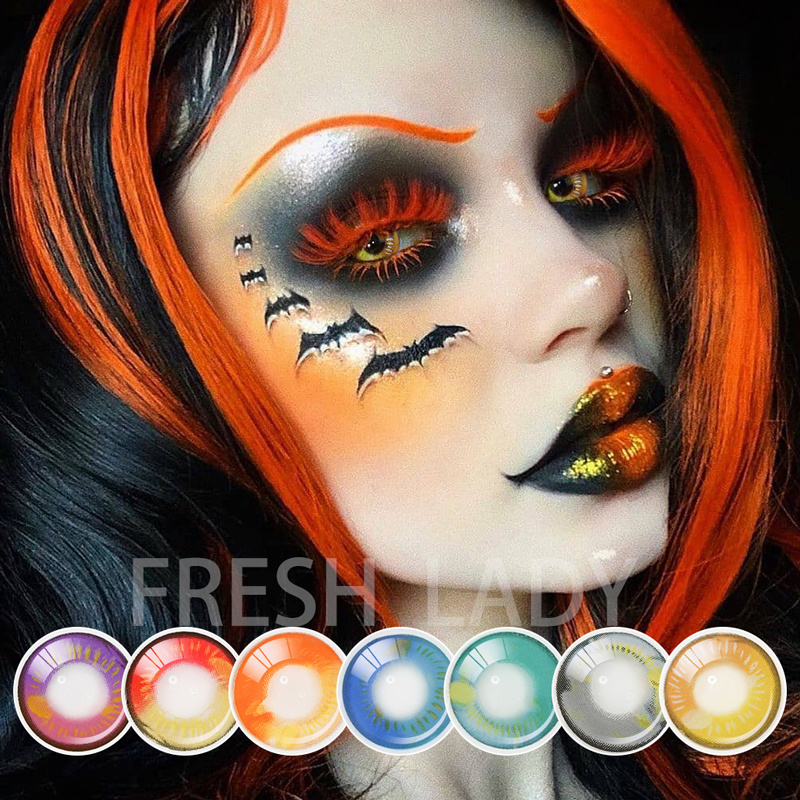 Fresh lady halloween contact lenses cosmetic eye anime crazy contact lenses