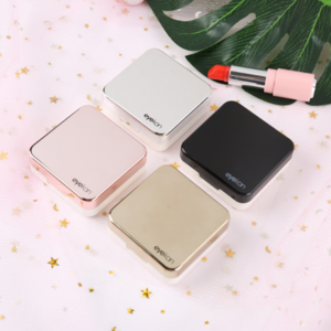 High quality reflective Cover contact lens case with mirror color contact lenses case Container cute Lovely Travel kit box Women