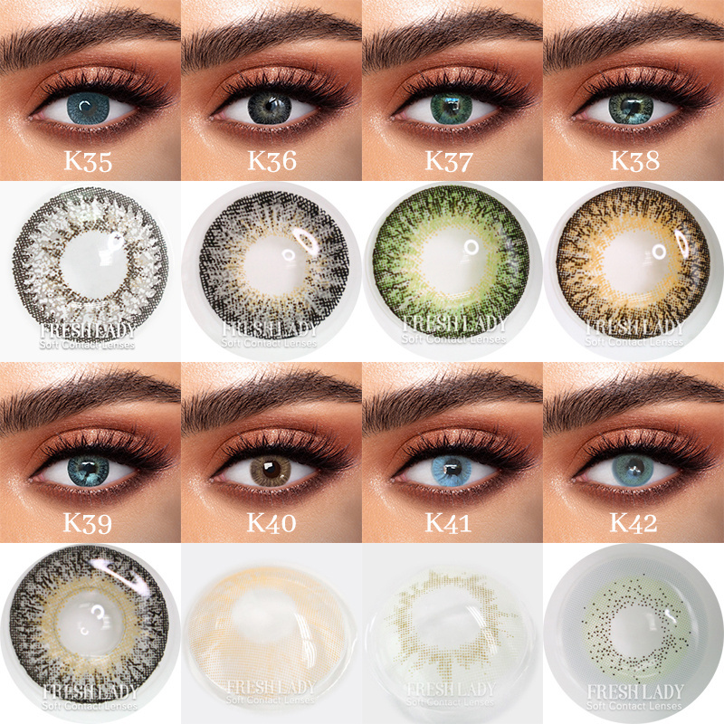 FreshLady hot sale wholesale Yearly eye color colored contact lenses