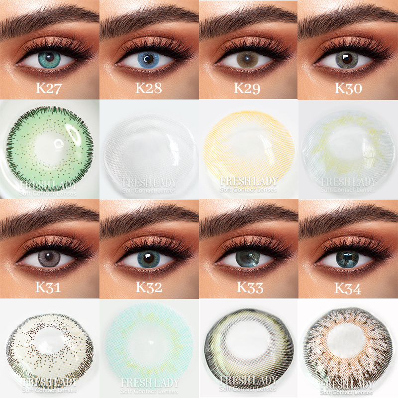 FreshLady hot sale wholesale Yearly eye color colored contact lenses