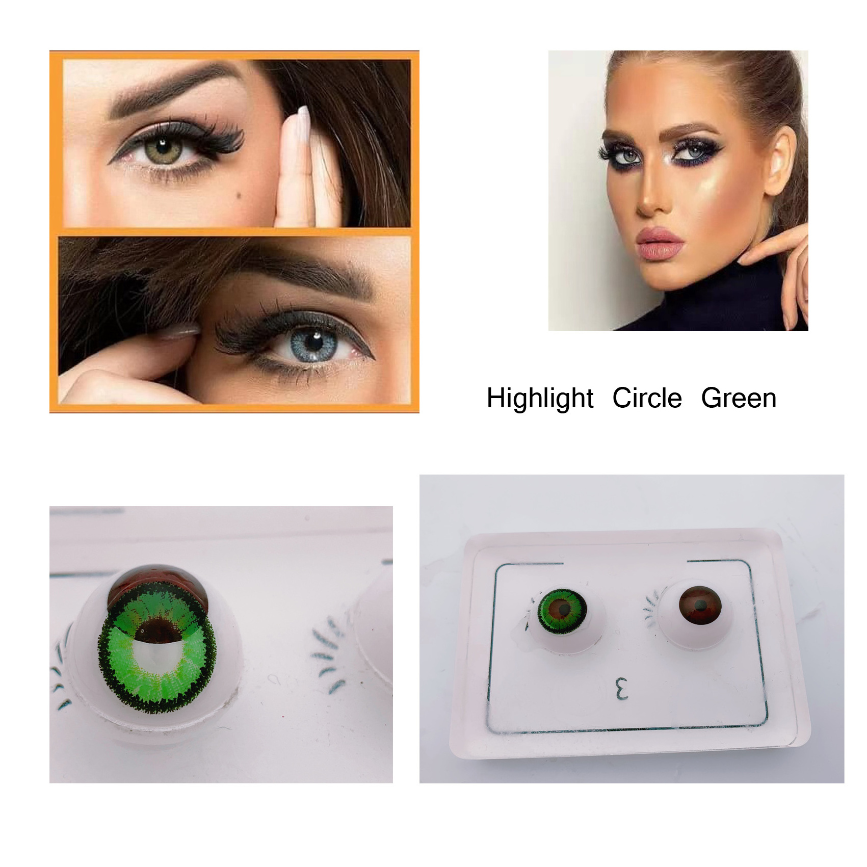 Highlight Circle Green  Wholesale Bella Dahab lenseme soft Contact Lenses Dia 14.5/14.2 mm cheap price