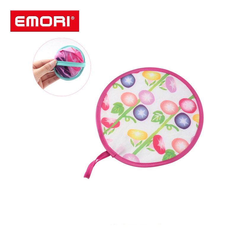 Factory Direct Sell Mini Folding Round Fan Polyester Collapse Fan