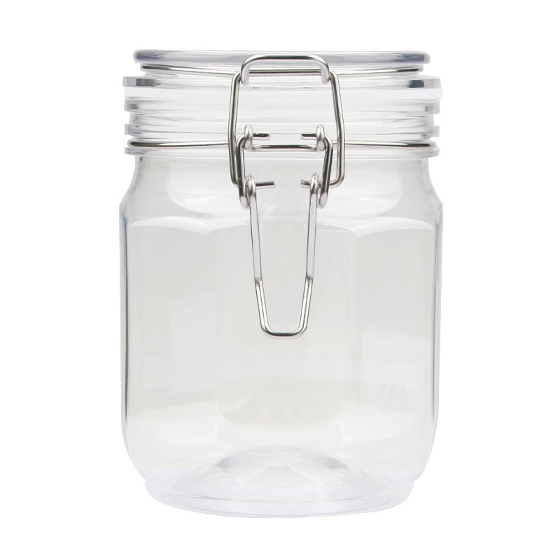 Hot Sale Anti Fall Durable 1000g 740ml Airtight Flip Top Plastic Hexagonal PET Jar for Honey