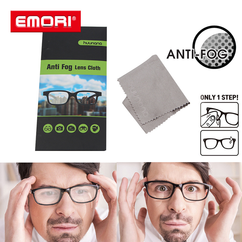 MOQ 1000 pcs Re-used Eco Microfiber Anti-fog Eyeglasses Cloth