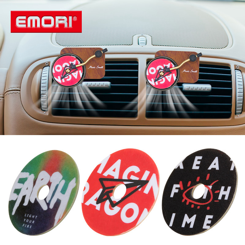 Car Accessories Long Lasting Rotatable Car Air Freshener Vent Clip ABS Aroma Car Plug In Air Freshener Record Player