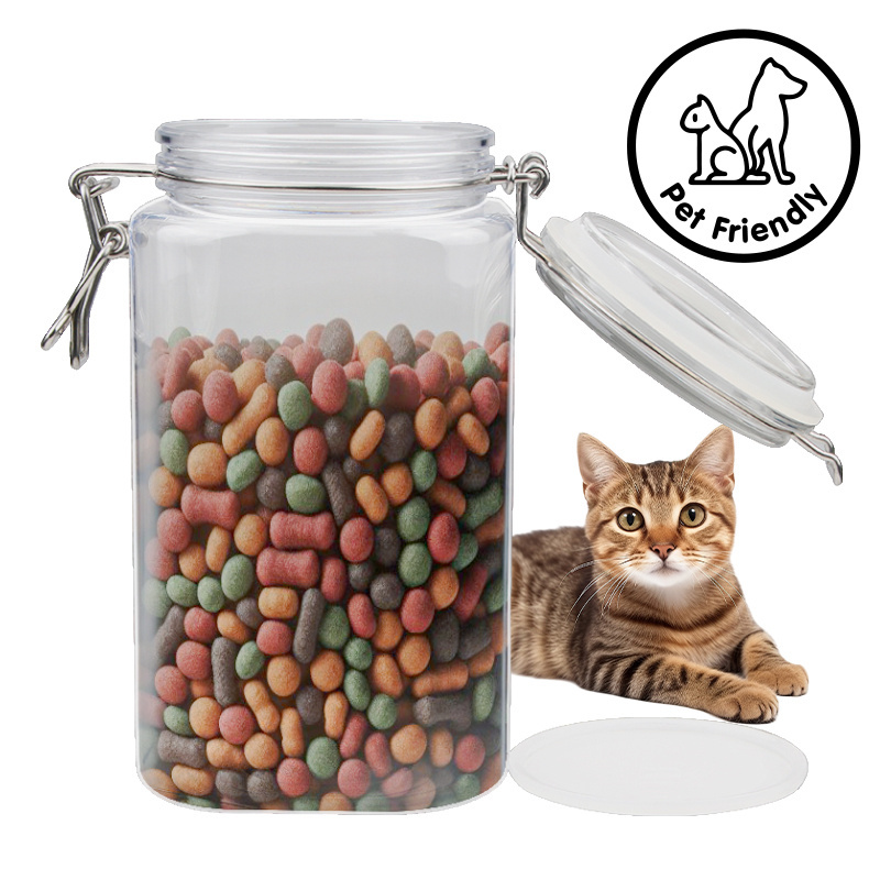 MOQ 200 pcs Personalized Dog Treat Canister Cat Treat Petfood Container Dog Biscuit Jar