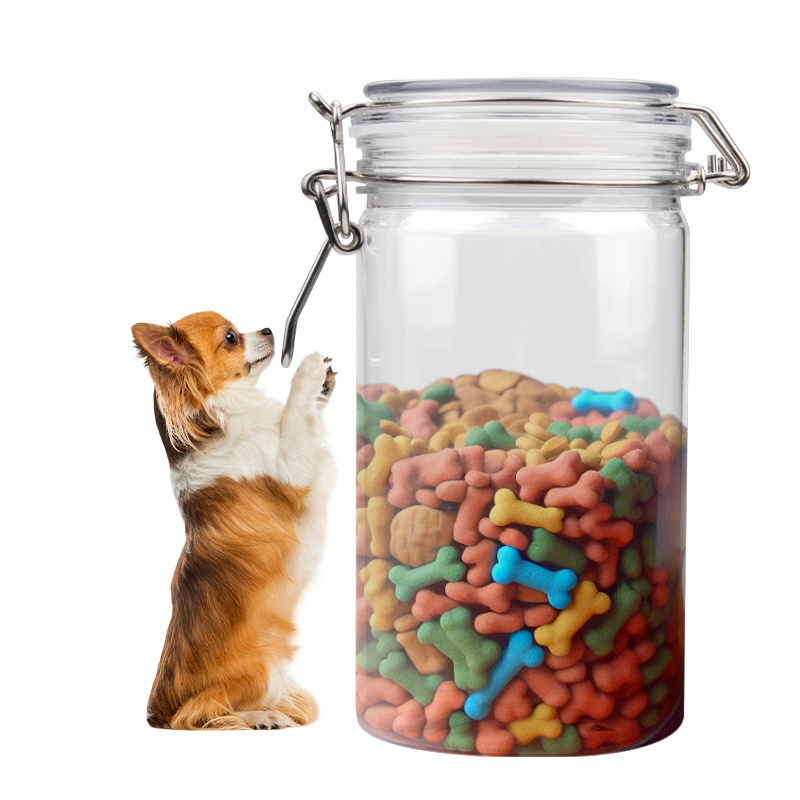 MOQ 200 pcs Personalized Dog Treat Canister Cat Treat Petfood Container Dog Biscuit Jar