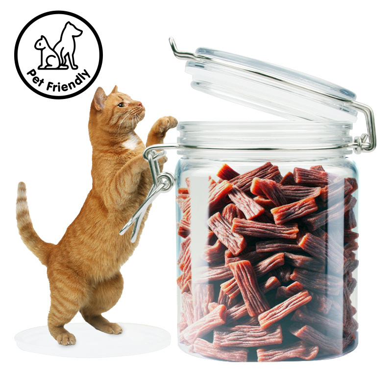 MOQ 200 pcs Personalized Dog Treat Canister Cat Treat Petfood Container Dog Biscuit Jar