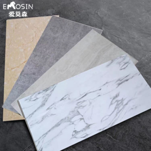 Waterproof 4mm 5mm 6mm interlock PVC plastic vinyl plank sheet click ceramic look like stone marble spc flooring tiles