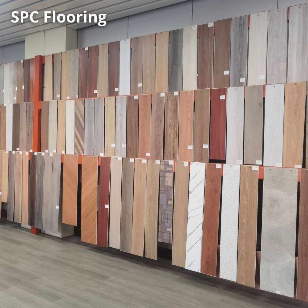 hot sale pvc vinyl plank tile in stock 4mm 8mm click stair rustic spc flooring for outdoor