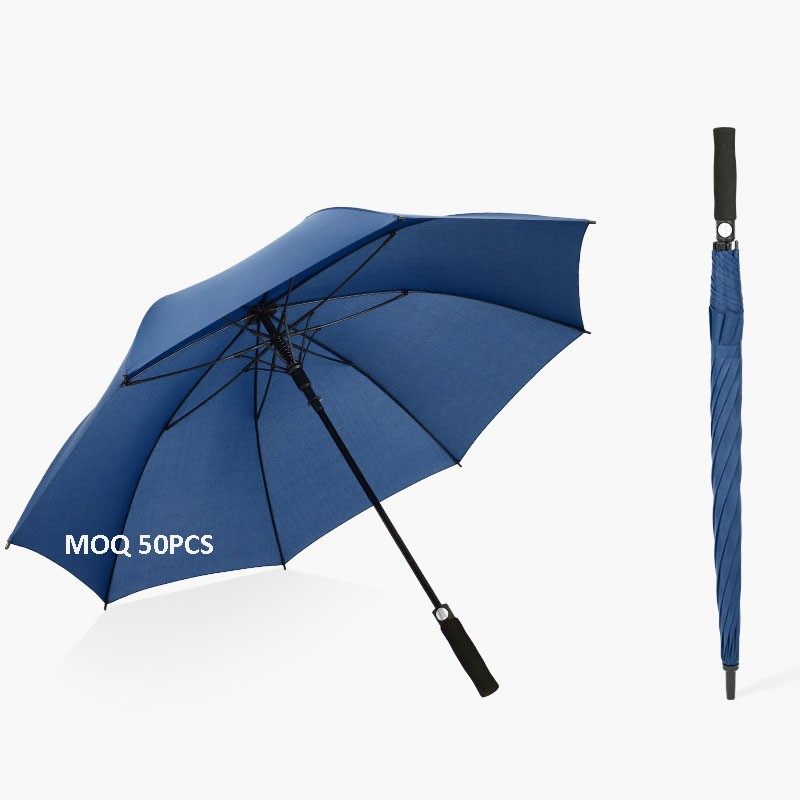 Classical Sky Blue And White 30 Inches Manual Open High Quality Windproof Golf Large Umbrella logo print parapluie