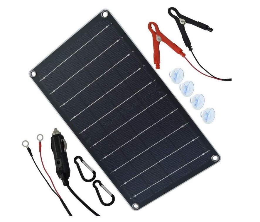 Solar Panel 10W Car Battery Charge Infrared Wireless Charger 2.1mmx5.5mm DC Plug Empery Solar 2 Ports 1.25 Pounds 60 Months